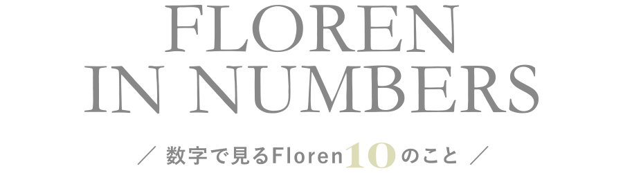 数字で見るFloren10のこと